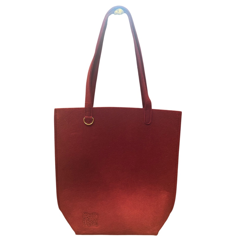 Bath & Body Works Tote Bag Womens OS Red Excellent Felt Minimalist Shopping Bag